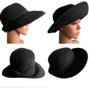 Charlie Paige Bow Paper Blend Black Chic Cap 22"​​​